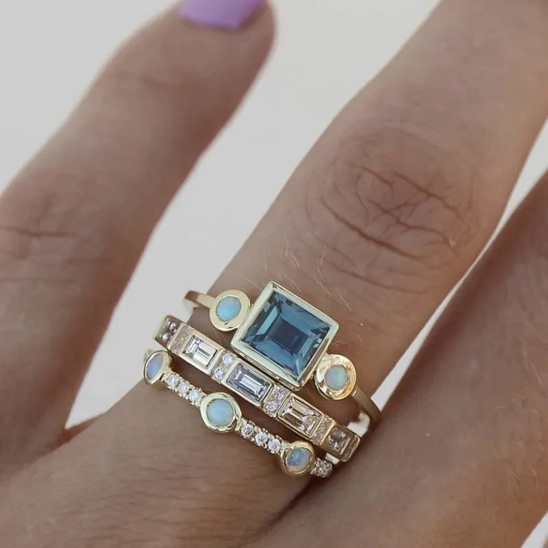 Anello Vintage a Strati Scintillanti - Argento