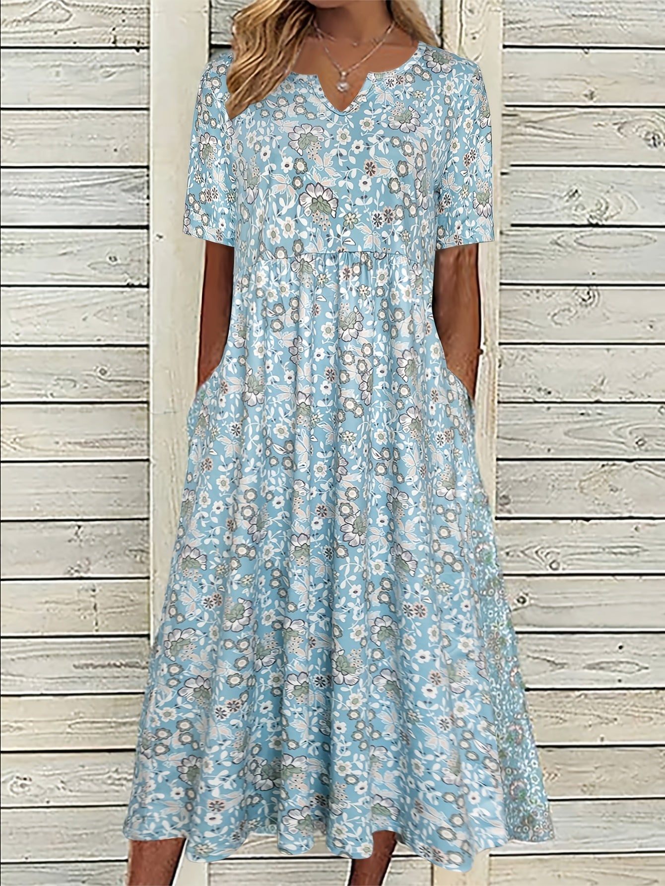 Margherita Azzurra — Abito con stampa floreale
