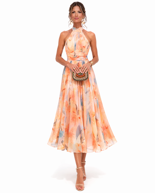 Abito Halter Midi Floreale