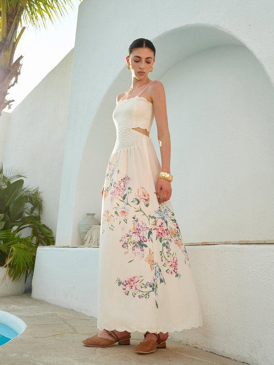 Maxi Abito con Fiori di Ciliegio