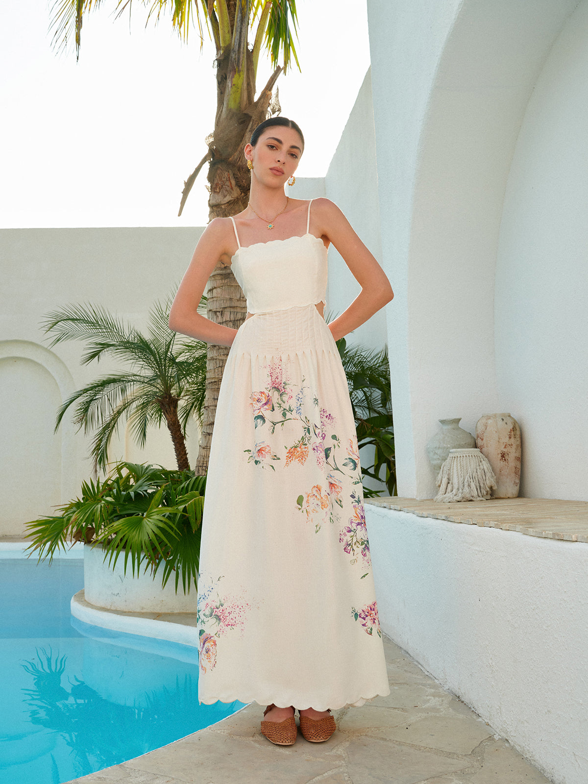 Maxi Abito con Fiori di Ciliegio