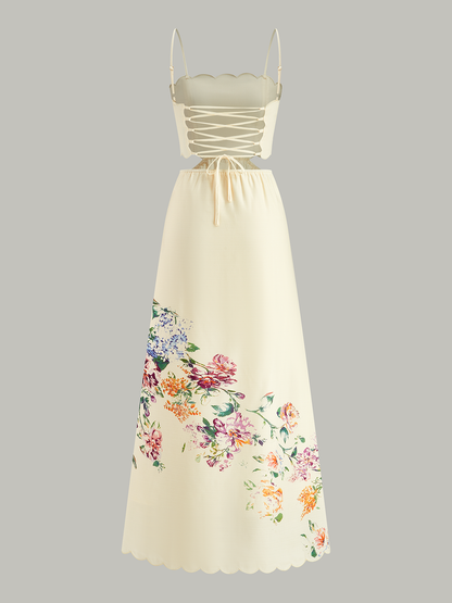 Maxi Abito con Fiori di Ciliegio