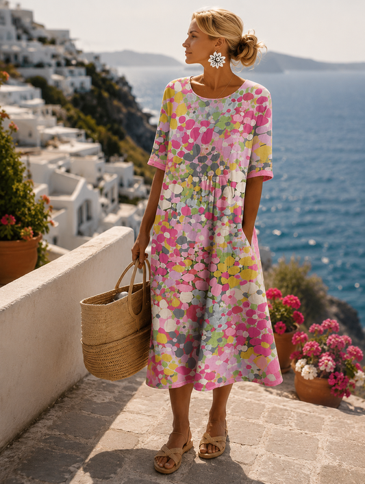 Elena | Abito midi floreale leggero