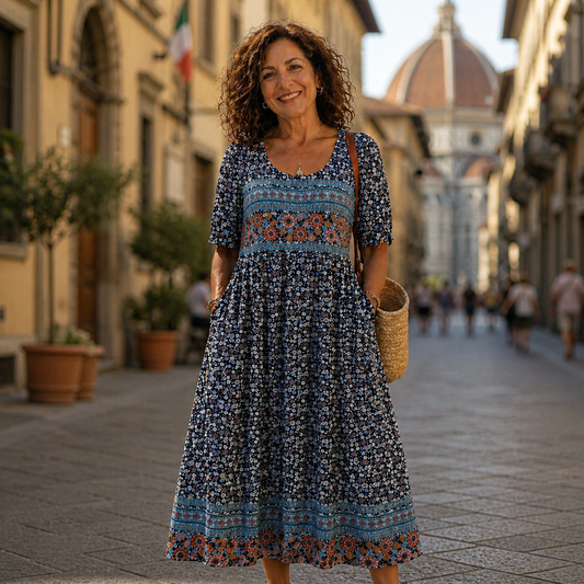Maia | Vestito con motivo fantasia